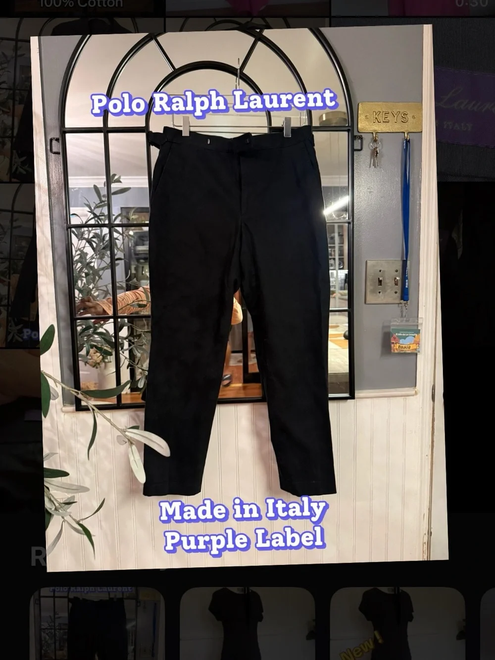 Ralph Lauren Purple Label Black Two-Button Men's Blazer